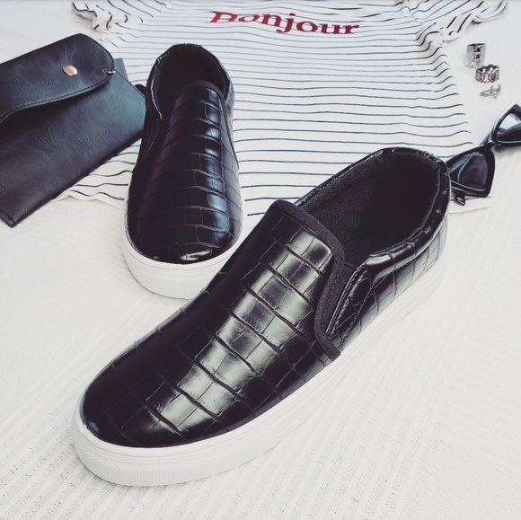 🚨//The Kai// black crocodile sneaker - Picture 5 of 5